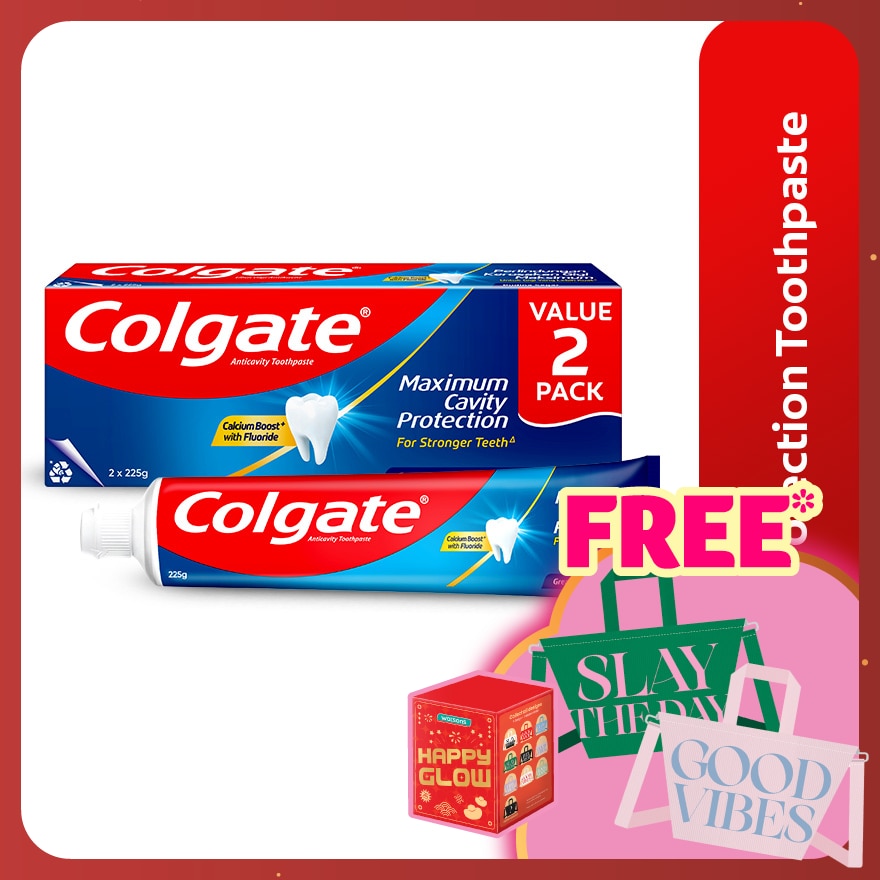 Colgate Maximum Cavity Protection Great Regular Flavour Toothpaste Valuepack (2x225g)