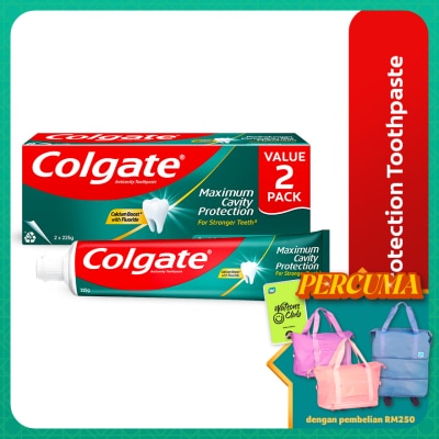 COLGATE - Colgate Maximum Cavity Protection Fresh Cool Mint Toothpaste Valuepack (225g x 2)