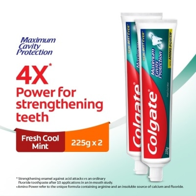 COLGATE Max Cavity Protect Toothpaste F.Cool Mint 2x225g