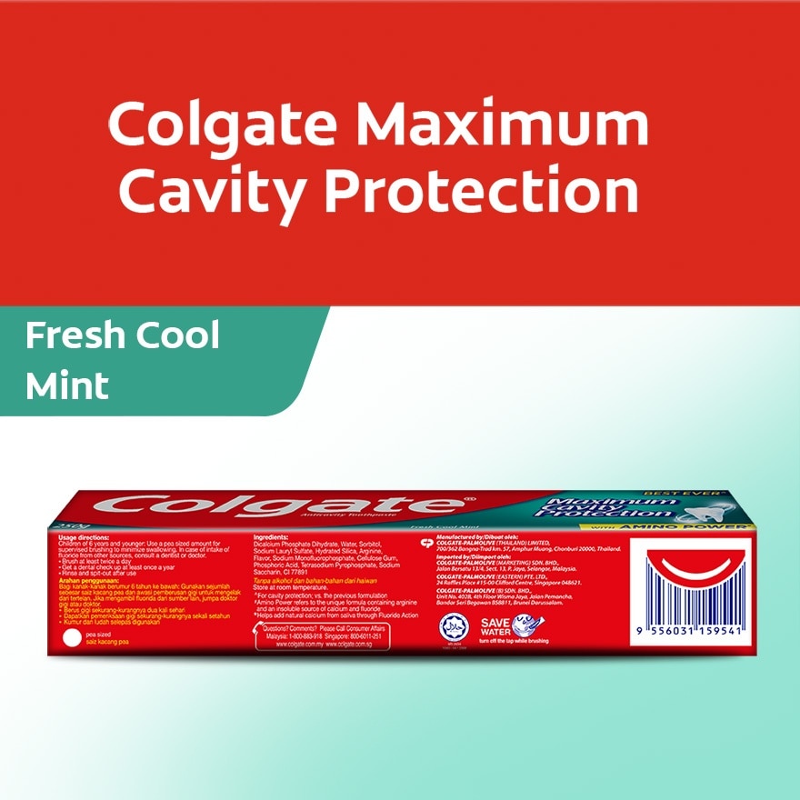 Max Cavity Protect Toothpaste F.Cool Mint 2x225g