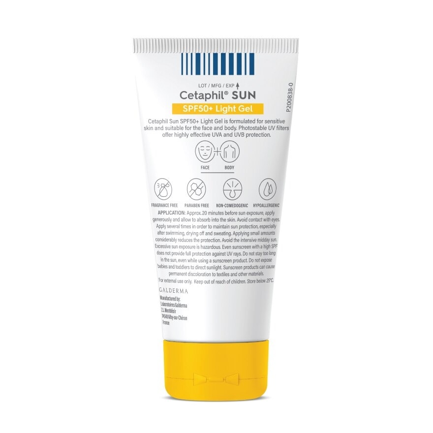 Sun SPF50 Light Gel Sunscreen For Face & Body 50ml