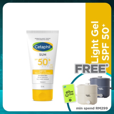 CETAPHIL Sun SPF50 Light Gel Sunscreen For Face & Body 50ml
