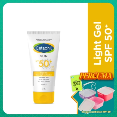 CETAPHIL - Sun SPF50 Light Gel Sunscreen For Face & Body 50ml