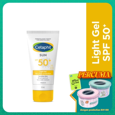CETAPHIL Sun SPF50 Light Gel Sunscreen For Face & Body 50ml