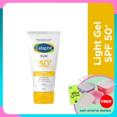 CETAPHIL Sun SPF50 Light Gel Sunscreen For Face & Body 50ml