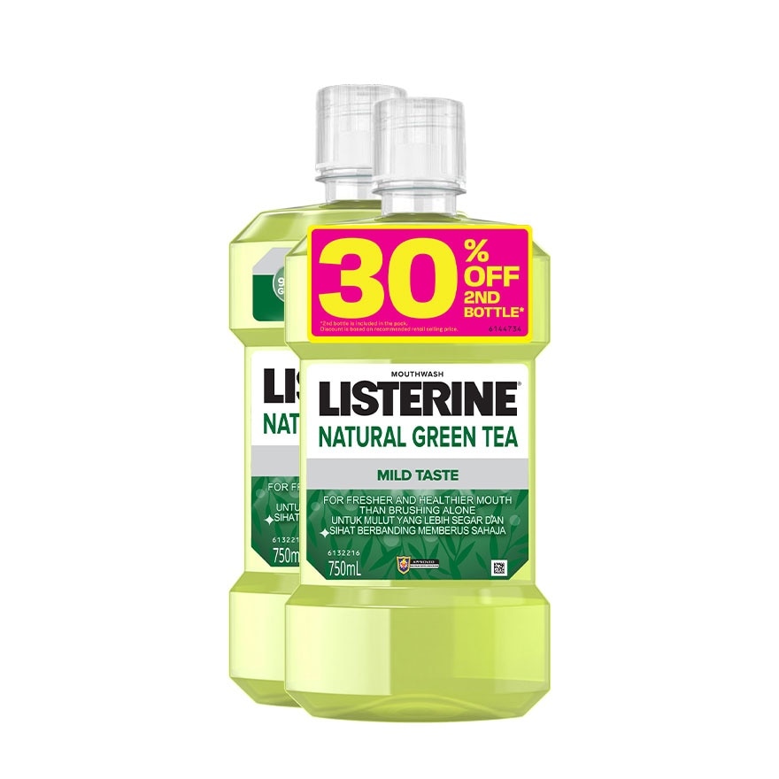 Listerine Green Tea 750ml Twin Pack