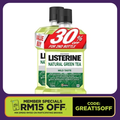 LISTERINE Listerin Green Tea 750ML Twin Pack