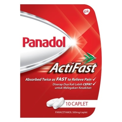 PANADOL Actifast Paracetamol Pain Relief 500mg Compact 10S