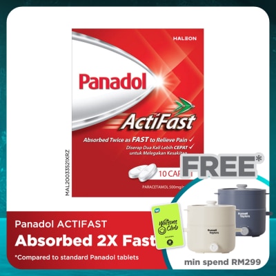 PANADOL Actifast Paracetamol Pain Relief 500mg Compact 10S