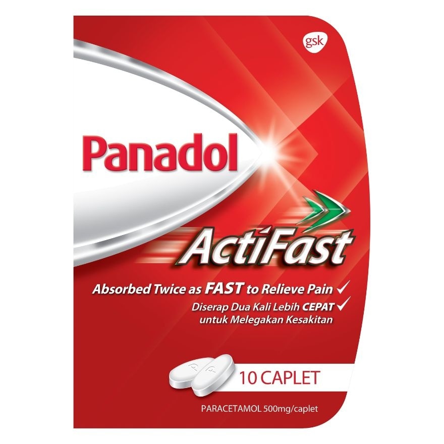 Actifast Paracetamol Pain Relief 500mg Compact 10S