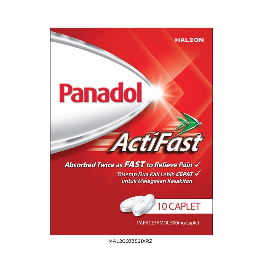 Actifast Paracetamol Pain Relief 500mg Compact 10S