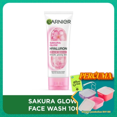 GARNIER - Sakura Glow Hyaluron Face Wash 100ml