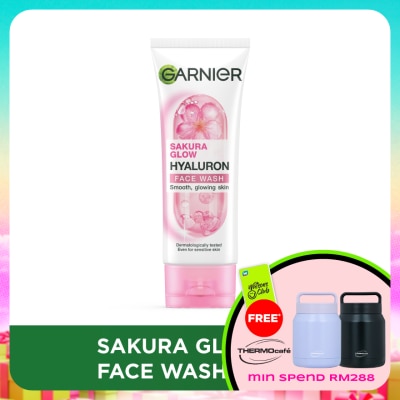 GARNIER - Sakura Glow Hyaluron Face Wash 100ml