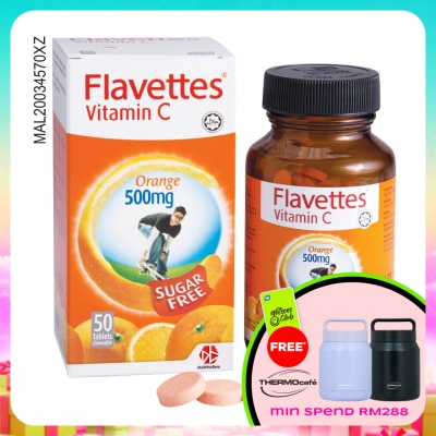 FLAVETTES - Flavettes Sugar Free Vitamin C 500mg