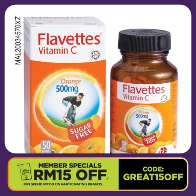 FLAVETTES Flavettes Sugar Free Vitamin C 500mg