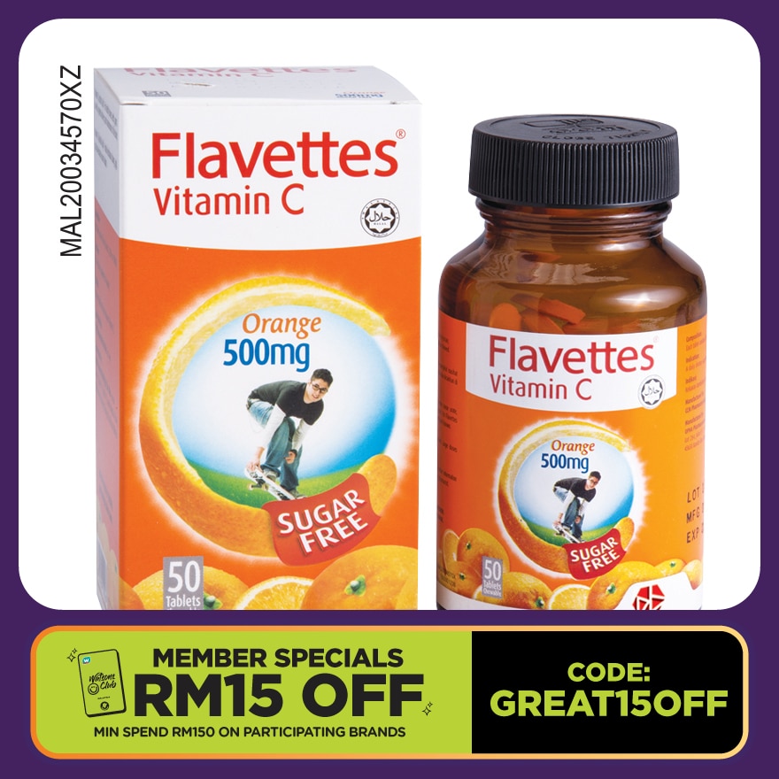 Flavettes Sugar Free Vitamin C 500mg