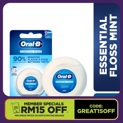 ORAL-B Essential Waxed Dental Floss 50m