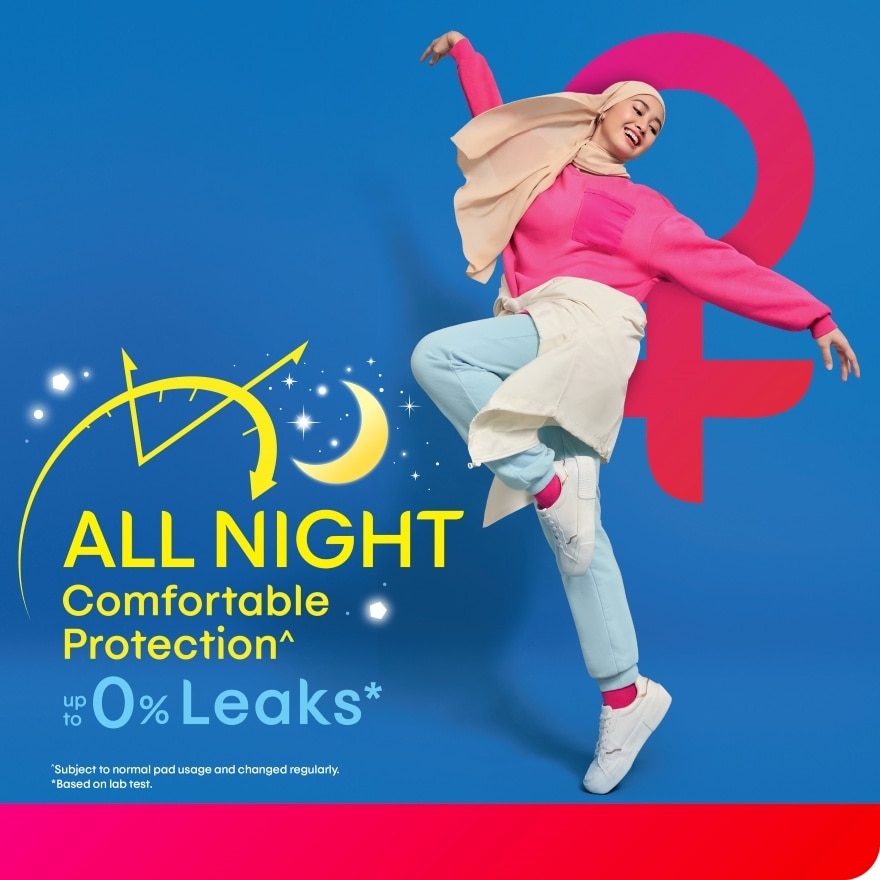 Comfort & Protection Overnight Wing Pad 32cm (12sx3 Packs)-Sanitary Pad with 100% Leak Free Comfort