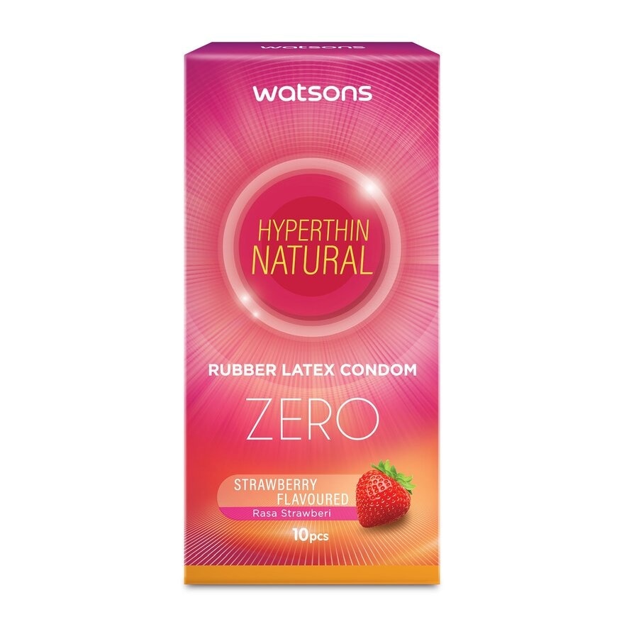 Hyperthin Condom Strawberry Flavour 10s