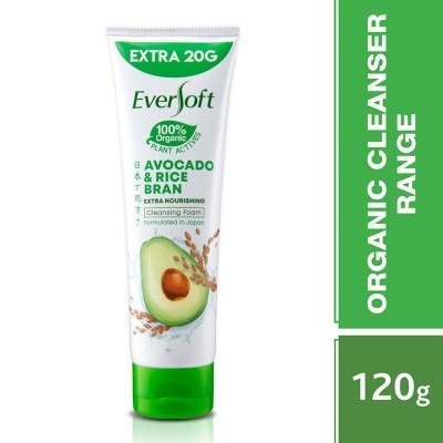 EVERSOFT Avocado and Rice Bran Facial Cleanser 120G