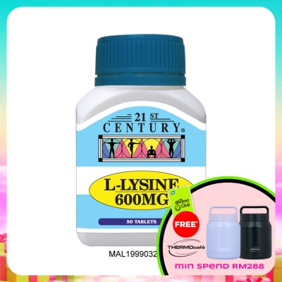 21ST CENTURY - L-Lysine 600mg 50 Tablets