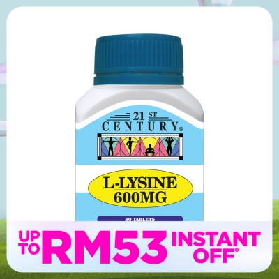21ST CENTURY L-Lysine 600mg 50 Tablets
