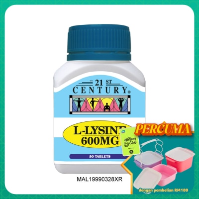 21ST CENTURY - L-Lysine 600mg 50 Tablets