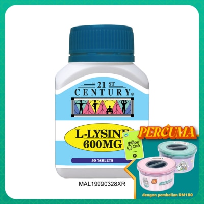 21ST CENTURY L-Lysine 600mg 50 Tablets