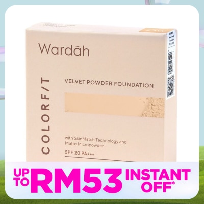WARDAH Clrfit Velvet Powder Foundation 23W Warm Ivory
