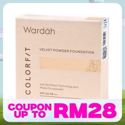 WARDAH Clrfit Velvet Powder Foundation 23W Warm Ivory