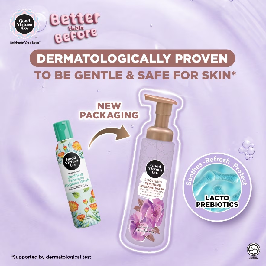GVC Soothing Feminine Hygiene Wash with Lacto-Prebiotic For Sensitive Skin 150ml image