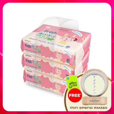 WATSONS - Fresh Baby Wipes 20's x 3