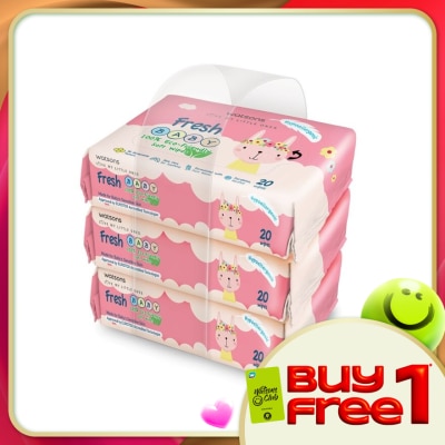 WATSONS - Fresh Baby Wipes 20's x 3
