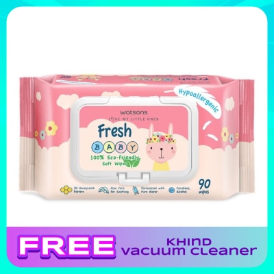 WATSONS Baby Wipes Fresh Hypoallergenic 90's