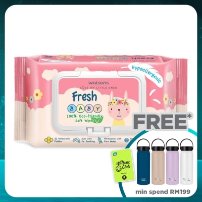 WATSONS Baby Wipes Fresh Hypoallergenic 90's