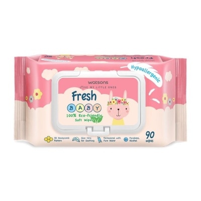 WATSONS Baby Wipes Fresh Hypoallergenic 90's