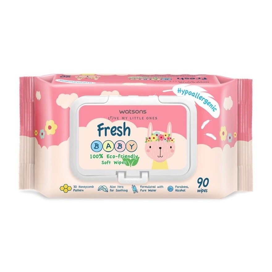 Baby Wipes Fresh Hypoallergenic 90's