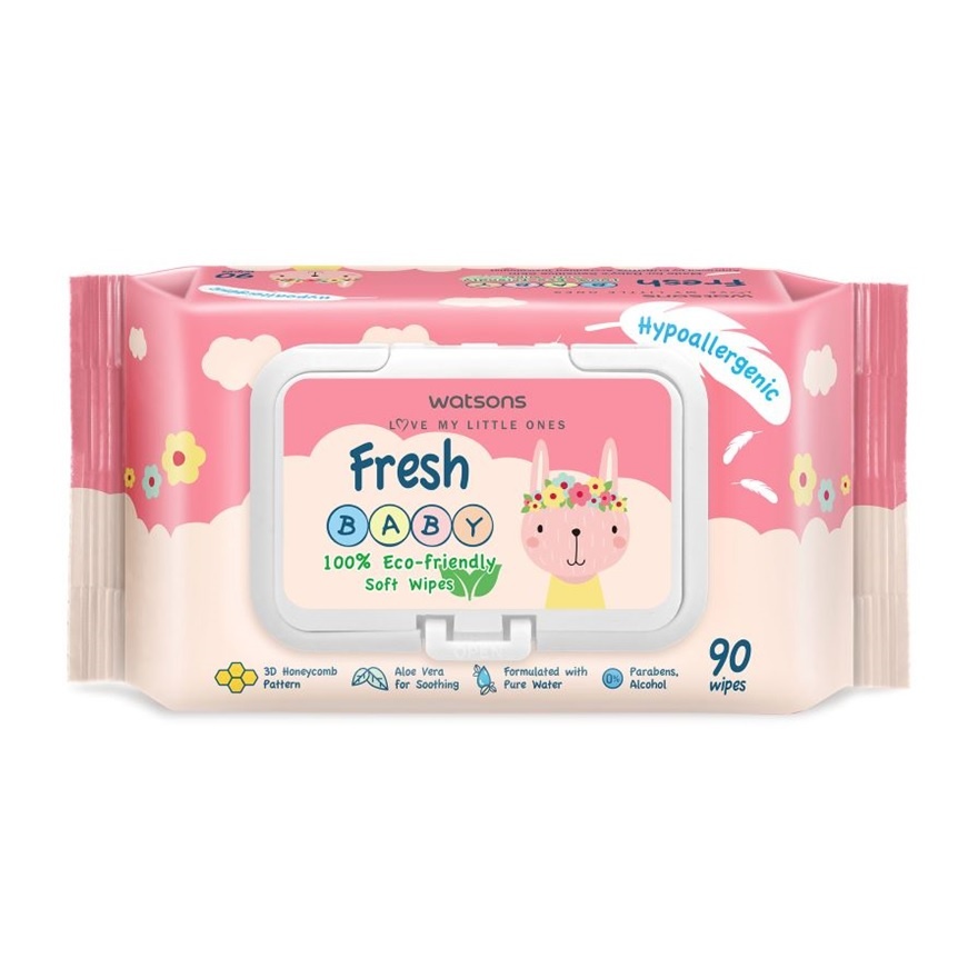 Baby Wipes Fresh Hypoallergenic 90's image