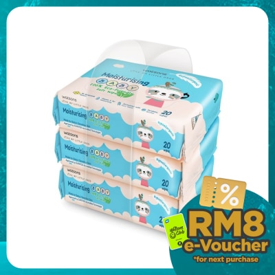 WATSONS Lotion Baby Wipes 20's x 3