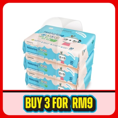 WATSONS - Lotion Baby Wipes 20's x 3