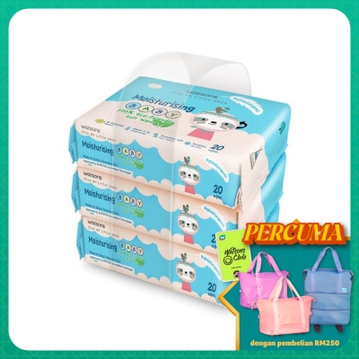 WATSONS Lotion Baby Wipes 20's x 3