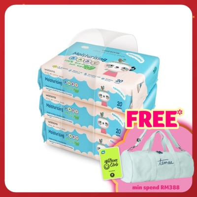 WATSONS Lotion Baby Wipes 20's x 3