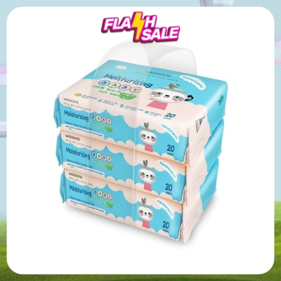 WATSONS Lotion Baby Wipes 20's x 3