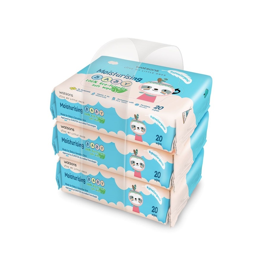 Lotion Baby Wipes 20's x 3 image