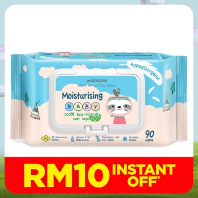 WATSONS Baby Wipes Moisturizing 90's