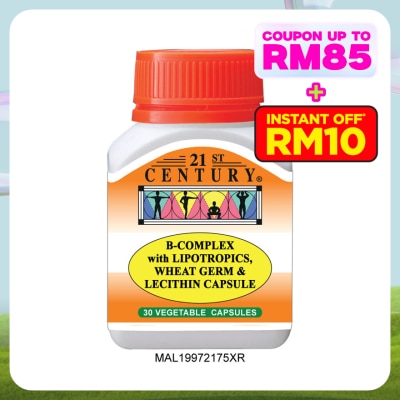 21ST CENTURY B-Complex Vegetarian Capsule 30's