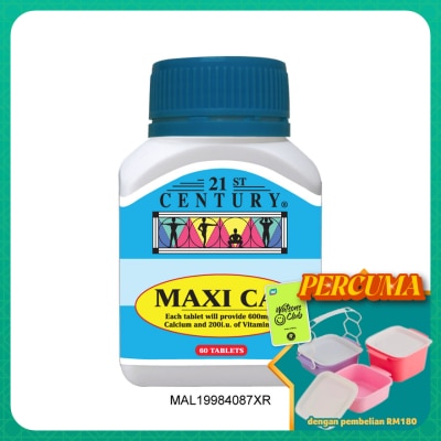 21ST CENTURY - Maxi Calcium & Vitamin D3 60s