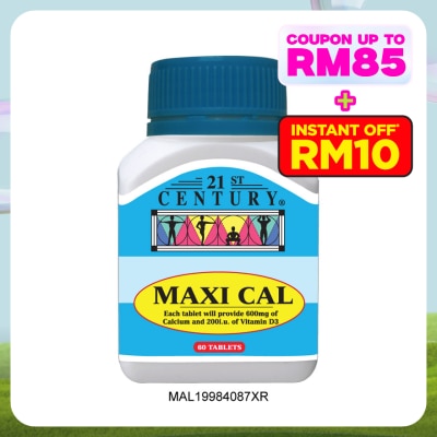 21ST CENTURY Maxi Calcium & Vitamin D3 60s