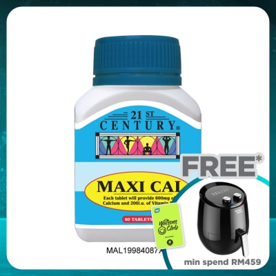 21ST CENTURY Maxi Calcium & Vitamin D3 60s