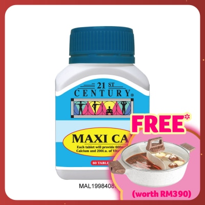 21ST CENTURY Maxi Calcium & Vitamin D3 60s